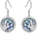 wholesale 925 Sterling Silver Abalone Shell Phoenix Drop Earrings for Women-0-0