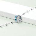 wholesale 925 Sterling Silver Blue Crystal Peacock Charm Bracelet - Mother's Day Gift for Her-0-4