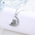 wholesale 925 Sterling Silver Moon Highland Cow Pendant Necklaces for Women's -0-4