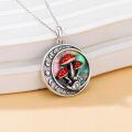 TOUPOP 925 Sterling Silver Abalone Mushroom Moon Phase Necklace Pendant-0-2
