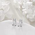 wholesale 925 Sterling Silver Dog Shaped Stud Earrings for Women Girls -0-4