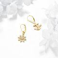 wholesale 14K Gold Boat Anchor Earrings - Unique Design, 1.11 Inch, Smooth & Shiny, Ideal Gift for Special Occasions-0-5