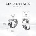 wholesale Skull Necklace For Women 925 Sterling Silver Heart Skeleton Necklace Rose/hand/bat/rib Cage Pendant Goth Gothic Jewelry Halloween Christmas Gifts For Women -0-1