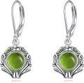 wholesale Sterling Silver Gemstone Leverback Dangle Drop Filigree Earrings for Women-0-30