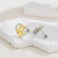 wholesale 925 Sterling Silver Frog in Heart Stud Earrings for Women Gift Ideas-0-2
