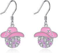 wholesale Nickel-Free 926 Sterling Silver Hypoallergenic Disco Dancing Gift Earrings 13.7-28.1mm-Disco Ball