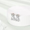 wholesale 925 Sterling Silver Highland Cow Stud Earrings for Women Animal Gift Birthday Present-0-1