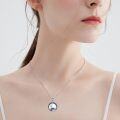 wholesale 925 Sterling Silver Mermaid Pendant with Crescent Moon and Stars - Oceanic  for Her-0-1