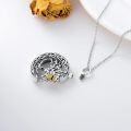 wholesale 925 Sterling Silver Owl Moon Tree of Life Keepsake Pendant Necklace w/Filler Kit-0-4