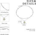 wholesale 925 Sterling Silver Yellow Crystal Daisy Flower Charm Anklet for Women Girls -0-2