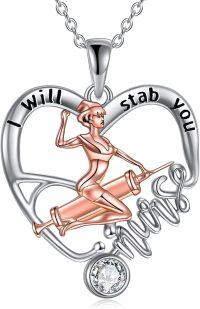 wholesale 925 Sterling Silver Pin-Up Girl Nurse Theme Pendant Necklace for Women-Nurse