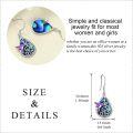 wholesale 925 Sterling Silver Filigree Tree of Life Hummingbird Daisy Butterfly Lotus Drop Earrings with Abalone Shell Inlay-0-2
