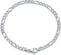 wholesale 925 Sterling Silver Figaro Link Chain Bracelet 4 5 5mm 7 9 Unisex-0-0