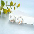 wholesale 925 Silver Axolotl Hoop Earrings Platinum Rose Gold Plated Cute Animal Jewelry-0-3