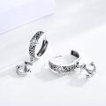 wholesale 925 Sterling Silver Anchor Design Celtic Knot Huggie Hoop Earrings for Men & Women-0-2