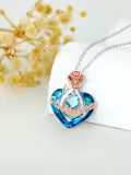 TOUPOP Sterling Silver Crystal Granddaughter Necklace Birthday Gifts-0-3
