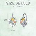 wholesale Sterling Silver Flower Leverback Earrings for Women Teens Birthday-0-3