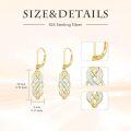 wholesale 925 Sterling Silver Celtic Knot Earrings Opal Dangle Earrings Celtic Irish Jewelry Christmas Gifts For Women -0-5