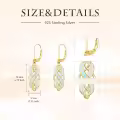 TOUPOP Sterling Silver Opal Celtic Knot Dangle Earrings Irish Jewelry Christmas Gifts-0-5