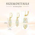 TOUPOP Sterling Silver Opal Celtic Knot Dangle Earrings Irish Jewelry Christmas Gifts-0-5