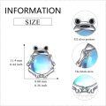 wholesale 925 Sterling Silver Blue Moonstone Frog Stud Earrings-0-1
