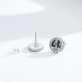 wholesale 925 Sterling Silver Wolf Rune Stud Earrings-0-2