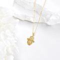wholesale 14K Gold  Star of David Hamsa Hand Tree Of Life Pendant Necklace-0-3