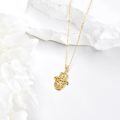 wholesale 14K Gold  Star of David Hamsa Hand Tree Of Life Pendant Necklace-0-3