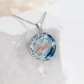 wholesale 925 Sterling Silver Nana Necklace with Crystal/Opal Pendant Grandma Gifts for Women-0-1