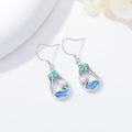 wholesale Palm Tree/sea Turtle/dolphin/flamingo Earrings 925 Sterling Silver Teardrop Ocean Earrings Blue Opal Wave Jewelry Summer Christmas Gifts For Women Her -0-4