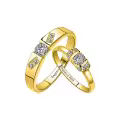 TOUPOP 14K Gold Moissanite Personalized Wedding Ring Sets For Women-0-5