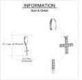 wholesale 925 Sterling Silver CZ Cross Dangle Drop Leverback Earrings for Women and Girls-0-3