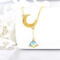 wholesale 925 Sterling Silver Moon & Planet Opal Stone Lariat Necklace for Women-0-4