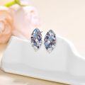wholesale 925 Sterling Silver Butterfly Marquise Stud Earrings with Multi Gemstones for Women Ladies-0-1