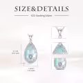 TOUPOP 925 Silver Moonstone Hamsa Tree of Life Evil Eye Protection Necklace-0-1