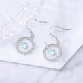 wholesale 925 Sterling Silver Moonstone Evil Eye Drop Earrings - Unique Gift for Her-0-1