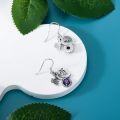 wholesale 925 Sterling Silver Purple Amethyst Dragon Dangle Earrings for Women - Christmas Gift & Birthday Present-0-3