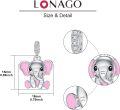 wholesale 925 Sterling Silver & Platinum Plated Elephant Charm Bead for Luck - 18mm Dangle Charm for Bracelets - Hypoallergenic Gift for Women Men-0-4