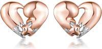 wholesale 925 Sterling Silver Heart-Shaped Fox Stud Earrings - Adorable Animal  for Her-Fox
