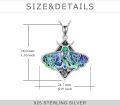 wholesale 925 Sterling Silver Abalone Shell Celtic Knot Moonstone Luna Moth Pendant Necklace for Women Gothic s-0-3