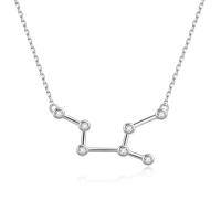 wholesale 925 Sterling Silver Zodiac Constellation Zircon Necklace-08.23 - 09.22 (Virgo)
