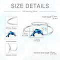 wholesale 925 Sterling Silver Blue Crystal Butterfly Bangle Bracelet for Women-0-4