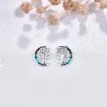 wholesale 925 Sterling Silver Tree of Life Stud Earrings for Women Hypoallergenic Push Back s for Her Girlfriend Mother-0-2