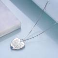 wholesale 925 Sterling Silver Heart-Shaped Pendant with Purple Stone - Always Remember You're Braver Motivational Jewelry for Women-0-24