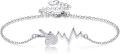 wholesale 925 Sterling Silver Tennis Ball Heartbeat Charm Bracelet-0-0