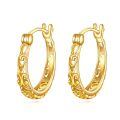 wholesale 14K Gold Filigree Hoop Earrings - Elegant Lightweight Gift for Women, Hypoallergenic, 0.1-0.56 Inch, Eternal Love Design, Lifetime Warranty-0-0