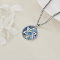 wholesale 925 Sterling Silver Gothic Bone Star of David Hexagram Cross Pendant Necklace -0-5