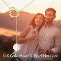 wholesale 14K Gold Pearl Heart Lariat Y-Necklace for Women's Fashion s-0-1