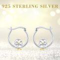 wholesale S925 Sterling Silver Hypoallergenic Penguin Hoop Earrings - Cute Gift for Women-0-5