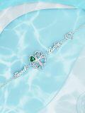 wholesale 925 Sterling Silver Clover Heart Good Lucky Charm Bracelet-0-2